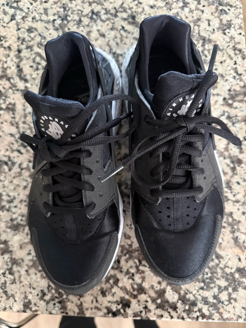 Nike Air Huarache Black and White Sneakers